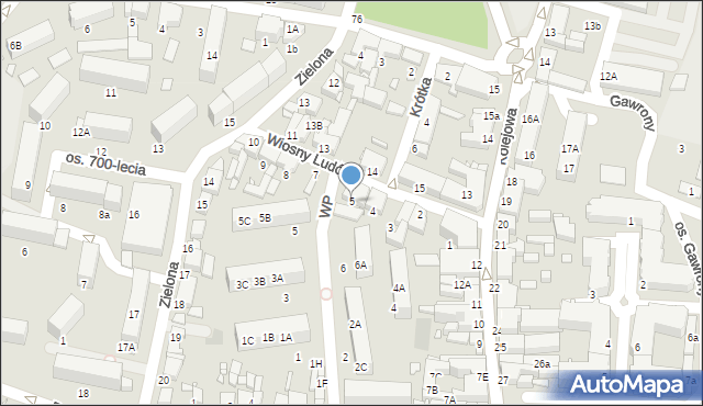 Gostyń, Wiosny Ludów, 5, mapa Gostyń