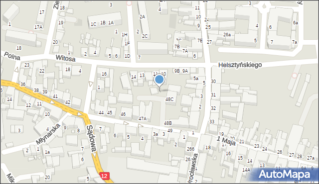 Gostyń, Witosa Wincentego, 11a, mapa Gostyń