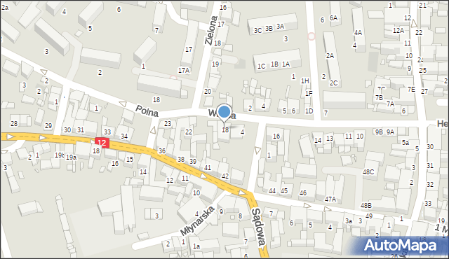 Gostyń, Witosa Wincentego, 18, mapa Gostyń