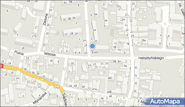 Gostyń, Witosa Wincentego, 7, mapa Gostyń