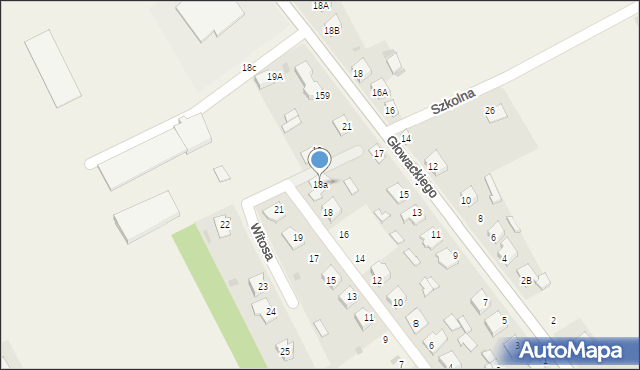 Goworowo, Witosa Wincentego, 18a, mapa Goworowo