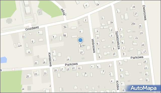 Gozdowo, Wiśniowa, 8, mapa Gozdowo