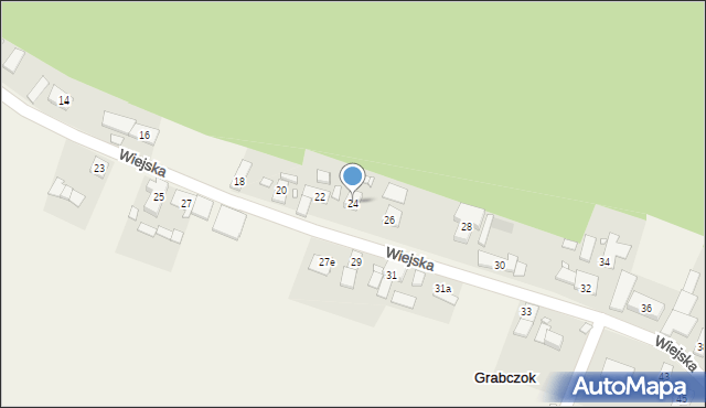 Grabczok, Wiejska, 24, mapa Grabczok