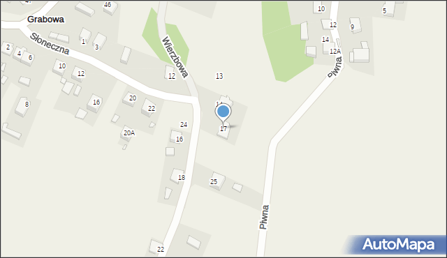 Grabowa, Wierzbowa, 9, mapa Grabowa