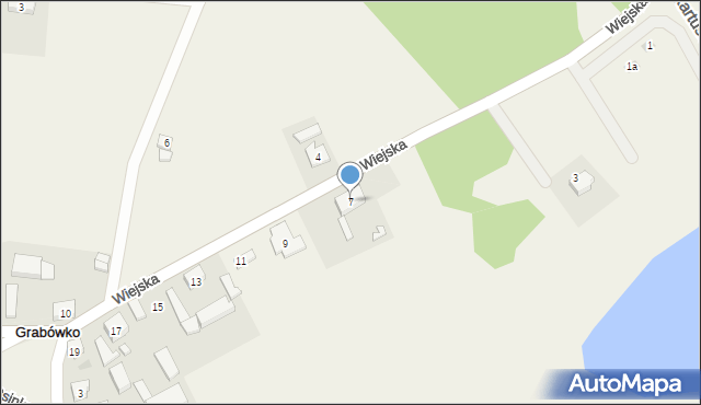 Grabówko, Wiejska, 7, mapa Grabówko