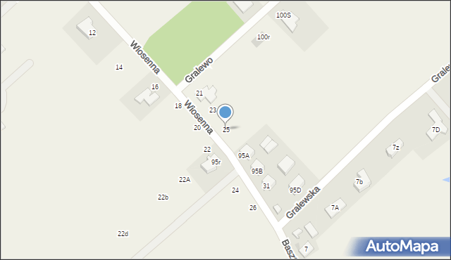 Gralewo, Wiosenna, 25, mapa Gralewo