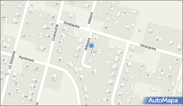 Granice, Wiejska, 5, mapa Granice