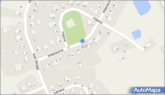 Grębocin, Wiatraczna, 18, mapa Grębocin