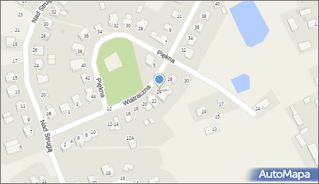 Grębocin, Wiatraczna, 24, mapa Grębocin