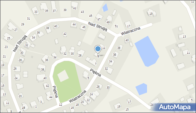 Grębocin, Wiatraczna, 9, mapa Grębocin