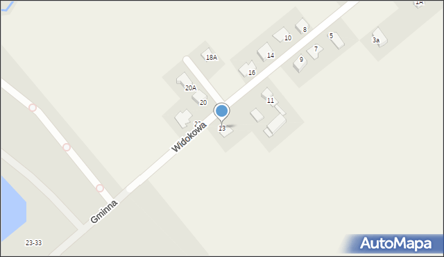 Grębocin, Widokowa, 13, mapa Grębocin