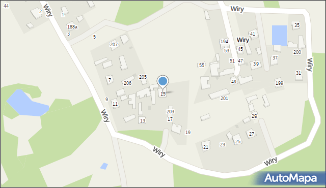 Grębów, Wiry, 15, mapa Grębów