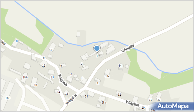 Gródczanki, Wiejska, 1, mapa Gródczanki