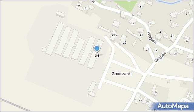 Gródczanki, Wiejska, 16B, mapa Gródczanki