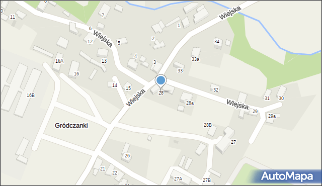 Gródczanki, Wiejska, 28, mapa Gródczanki