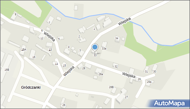 Gródczanki, Wiejska, 33, mapa Gródczanki