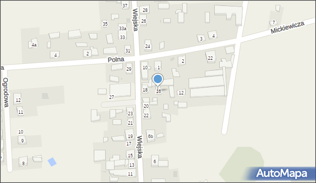 Grodziec, Wiejska, 16, mapa Grodziec