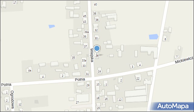 Grodziec, Wiejska, 26, mapa Grodziec