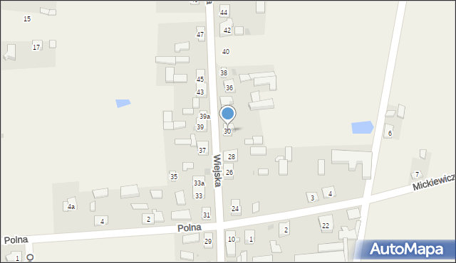 Grodziec, Wiejska, 30, mapa Grodziec