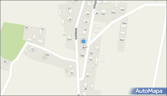 Grodziec, Wiejska, 58, mapa Grodziec