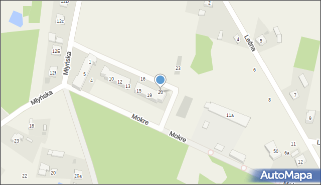 Grodziec, Wierzbowa, 20, mapa Grodziec