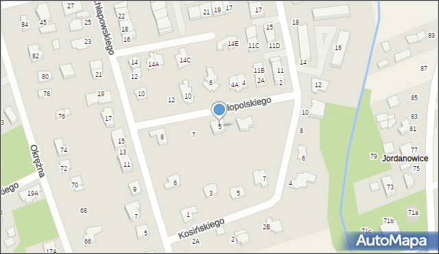 Grodzisk Mazowiecki, Wielopolskiego F., 5, mapa Grodzisk Mazowiecki