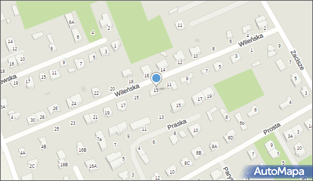 Grodzisk Mazowiecki, Wileńska, 13, mapa Grodzisk Mazowiecki