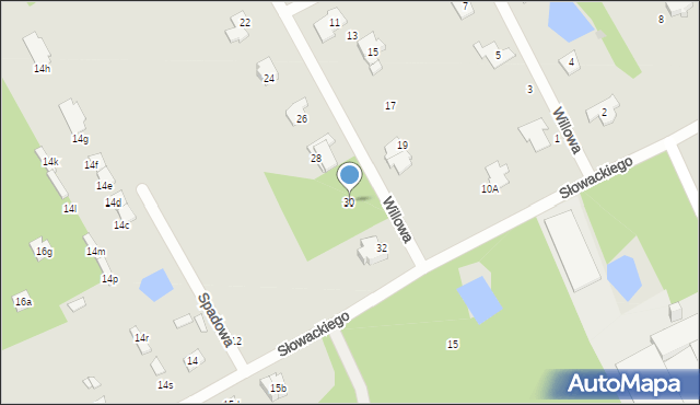 Grodzisk Mazowiecki, Willowa, 30, mapa Grodzisk Mazowiecki