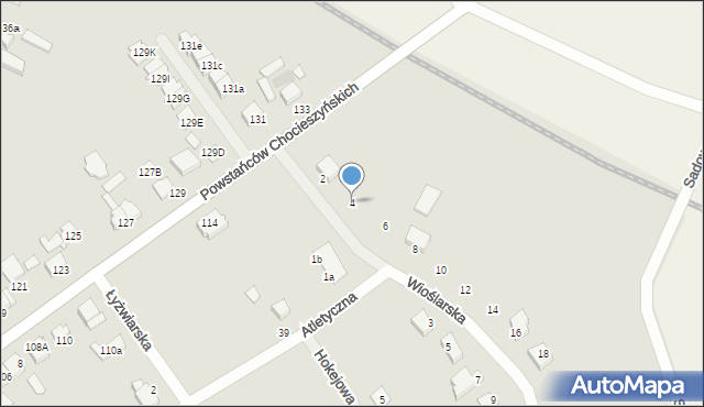 Grodzisk Wielkopolski, Wioślarska, 4, mapa Grodzisk Wielkopolski