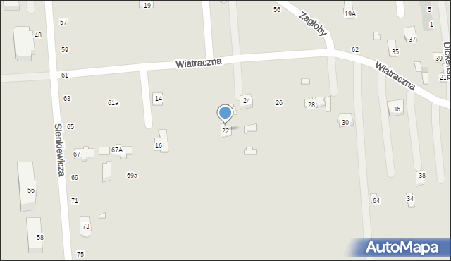 Grójec, Wiatraczna, 22, mapa Grójec