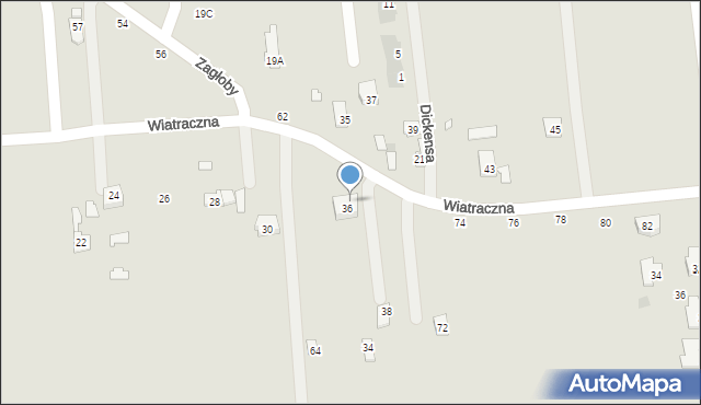 Grójec, Wiatraczna, 68, mapa Grójec