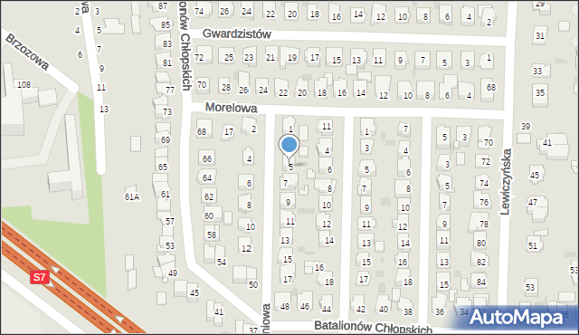 Grójec, Wiśniowa, 5, mapa Grójec