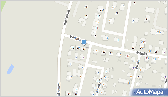 Grudziądz, Wiejska, 27, mapa Grudziądza