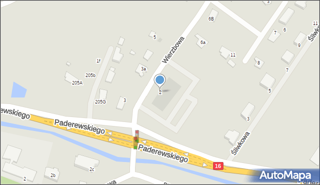 Grudziądz, Wierzbowa, 2, mapa Grudziądza