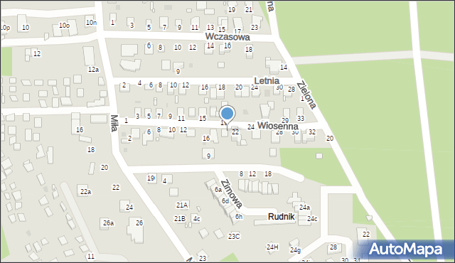 Grudziądz, Wiosenna, 20, mapa Grudziądza