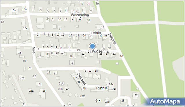 Grudziądz, Wiosenna, 26, mapa Grudziądza