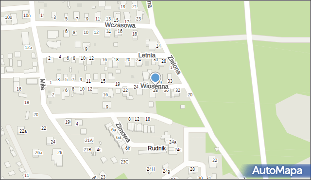 Grudziądz, Wiosenna, 28, mapa Grudziądza