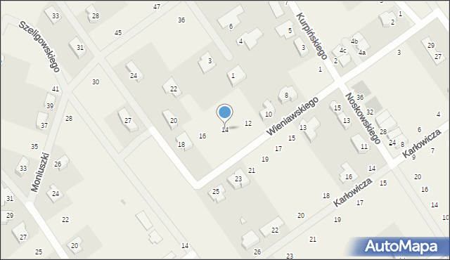 Gruszczyn, Wieniawskiego Henryka, 14, mapa Gruszczyn