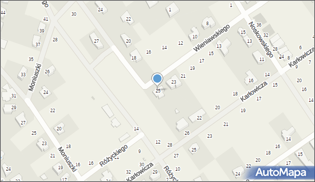 Gruszczyn, Wieniawskiego Henryka, 25, mapa Gruszczyn