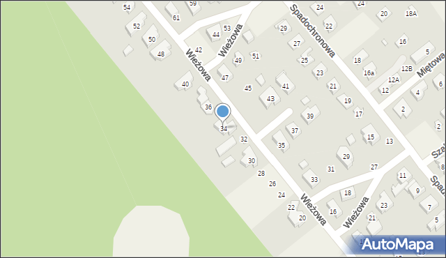 Gruszczyn, Wieżowa, 34, mapa Gruszczyn