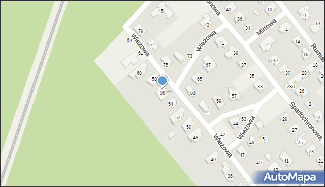Gruszczyn, Wieżowa, 56, mapa Gruszczyn