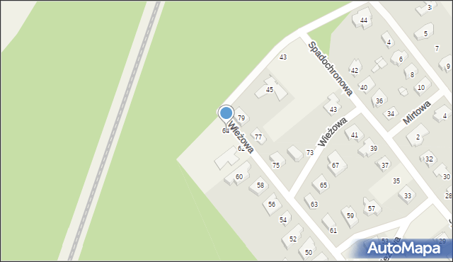 Gruszczyn, Wieżowa, 64, mapa Gruszczyn