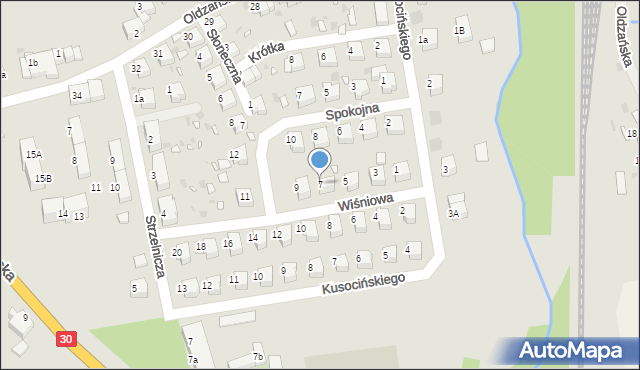 Gryfów Śląski, Wiśniowa, 7, mapa Gryfów Śląski