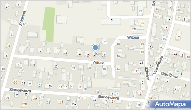 Grzegorzew, Witosa Wincentego, 17, mapa Grzegorzew