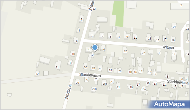 Grzegorzew, Witosa Wincentego, 2a, mapa Grzegorzew