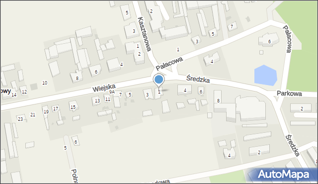 Gułtowy, Wiejska, 1, mapa Gułtowy