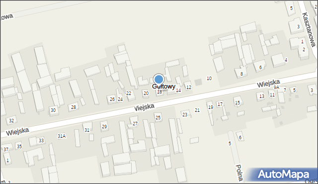 Gułtowy, Wiejska, 18, mapa Gułtowy
