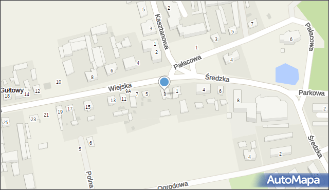 Gułtowy, Wiejska, 3, mapa Gułtowy