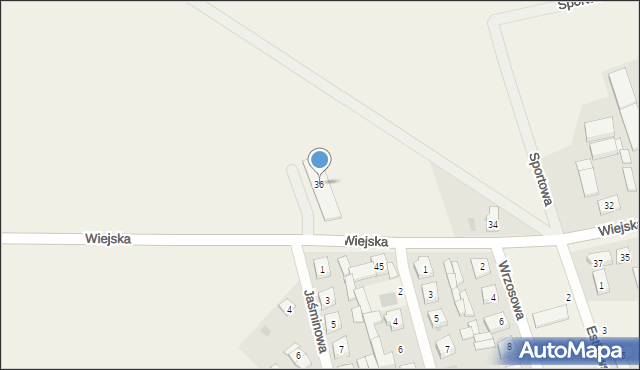 Gułtowy, Wiejska, 36, mapa Gułtowy