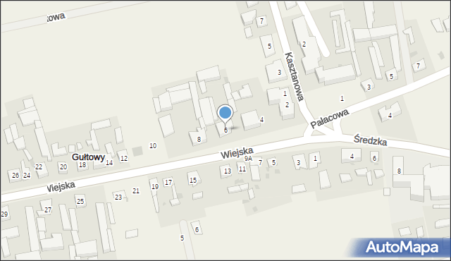 Gułtowy, Wiejska, 6, mapa Gułtowy